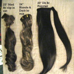 Special BUNDLE  6 HAIR EXTENSIONS Buns, ponytail, extensions, more NWT